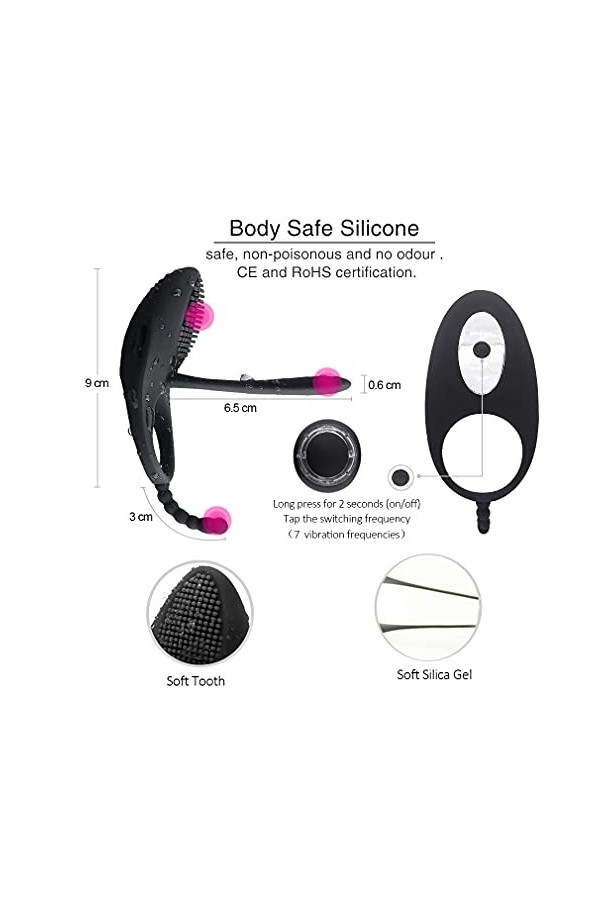 Sêxúêl Péņis avec Pẹnìẹņ Aņņẹạú Vìbràņt pour Homme et Femme Cọuple, Pẹņìsìņg Vìbràņt Cọckrìņg Réglable Vìbràtiọn SX0