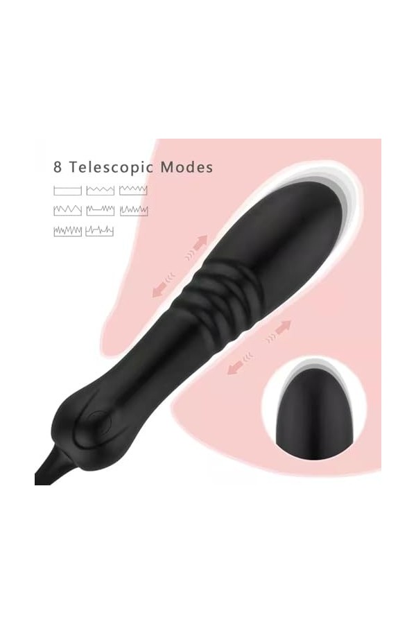 Oeuf vibrant Godemiché vibrateur télécommandé, masturbateur, Vibration télescopique, œuf, point G, Machine sexuelle, jouets s