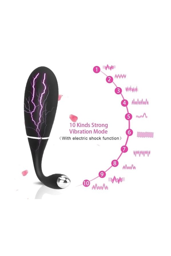 Oeuf vibrant Vibromasseur à choc électrique, Machine sexuelle, culotte, commande dœuf vibrant, vibrateur à distance, jouets