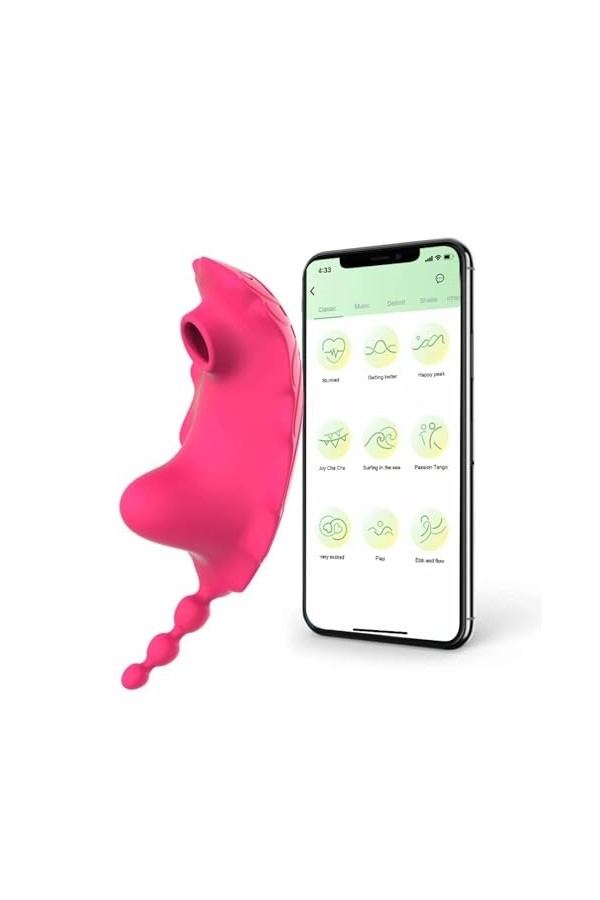 Oeuf vibrant Oeuf vibrant Invisible en gel de silice portable, contrôle par application, 10 Modes, vibrateur Pour pour femmes