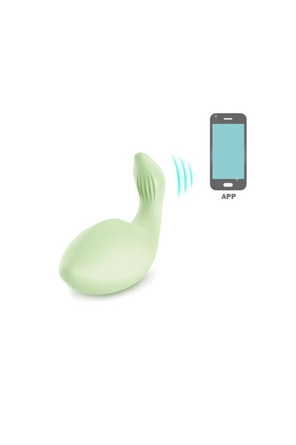 Oeuf vibrant Vibrateur dœufs sautés avec application, télécommande en gel de silice, Machine à double sexe, jouets sexuels, 