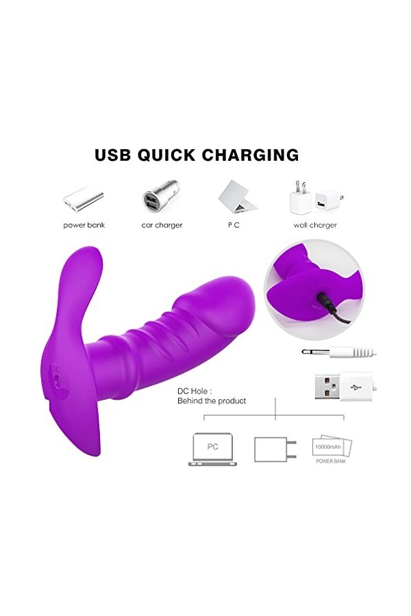 Portable Sëxtôy Pláîsir Fémmé Masseur12 Modes Ǵ̣ôdë Fémmé Šèẋ Tôýs Fémmé, Chargement USB Vîbromásseúrs Fẹmînin Clìtoridîén,