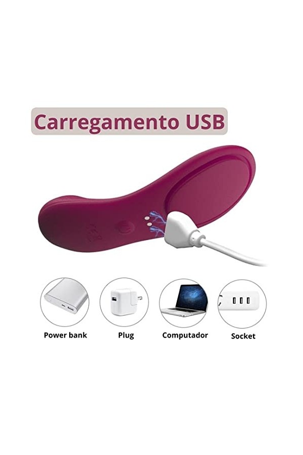 TeidEa Portable ?ℯ?ℯ? Vibrant Sans Fil Culotte Plaisir S?? ???? Feṃṃe C??ℴ??ℯ Làngùê Vìbràntê Pour Femme Vìbrọ-Màsśêùr Clìtọr