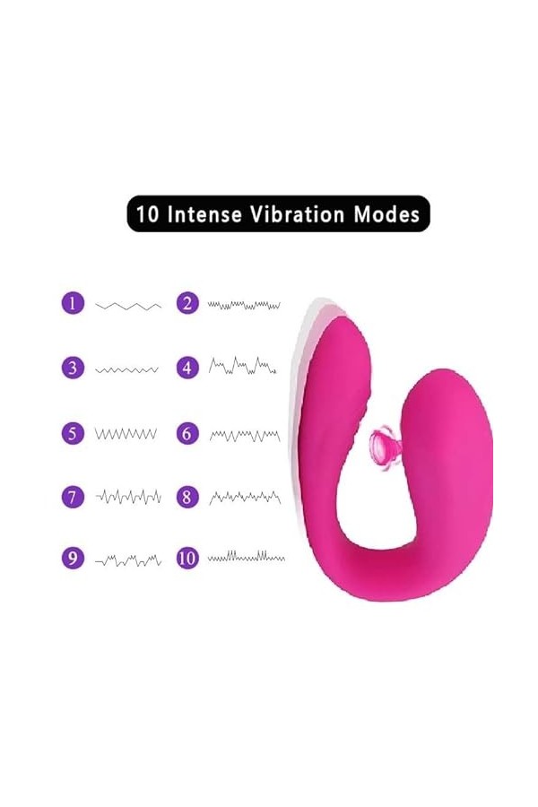 Masseur portable Vîbrømásseúrs Fẹmînin Clìtøridîén avec télécommande,7+3 modes Šèẋ Tôýs Fémmé Ġødẹ Fémmé Šèẋ conception 3 mo