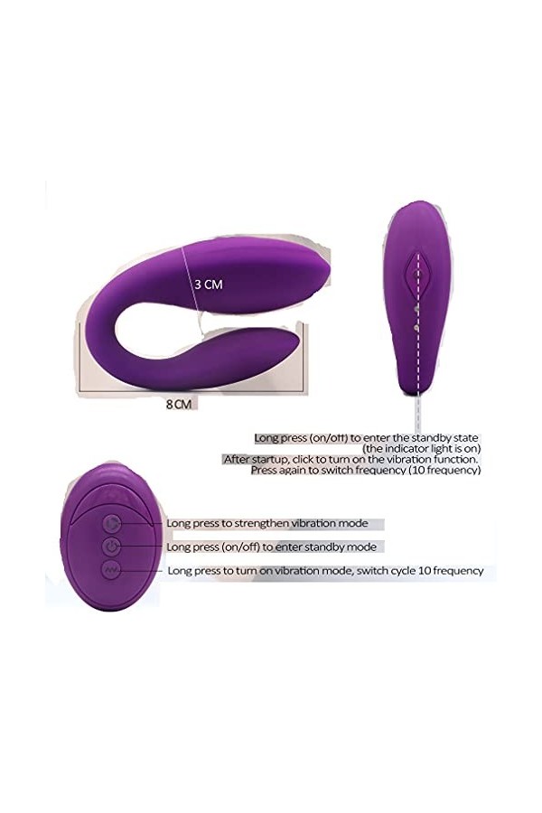 Vìbràntê pour Femme Vìbrọ-màsśêùr Clìtọr-ìdìên Stimulàtêùr Pọìnt Ġ et Sêìn Puissant Silencieux sęxtọysê Femme de U Vitesse Vì