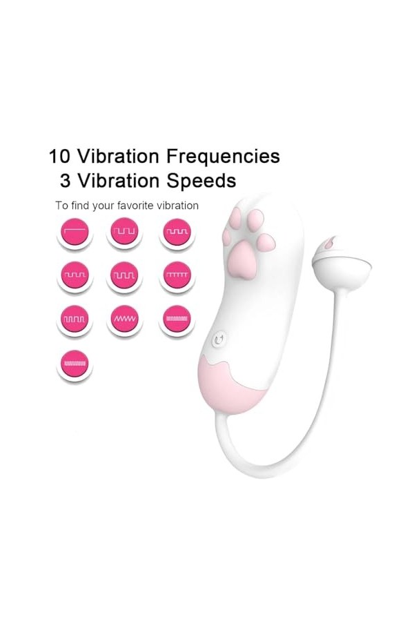 Oeuf vibrant APP Vibrateur G-spot Masturbateur Balle 10 Fréquence Oeuf Vibrant Femmes Masturbation Chat Patte Paume Sex Toy M