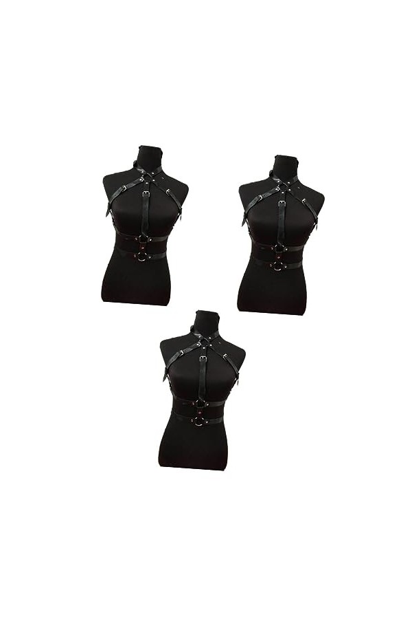 ABOOFAN Ceinture Punk Ceintures pour Femmes Lingerie Féminine Harnais en Cuir Punk Sangles De Levage pour Femmes Soutiens-Gor