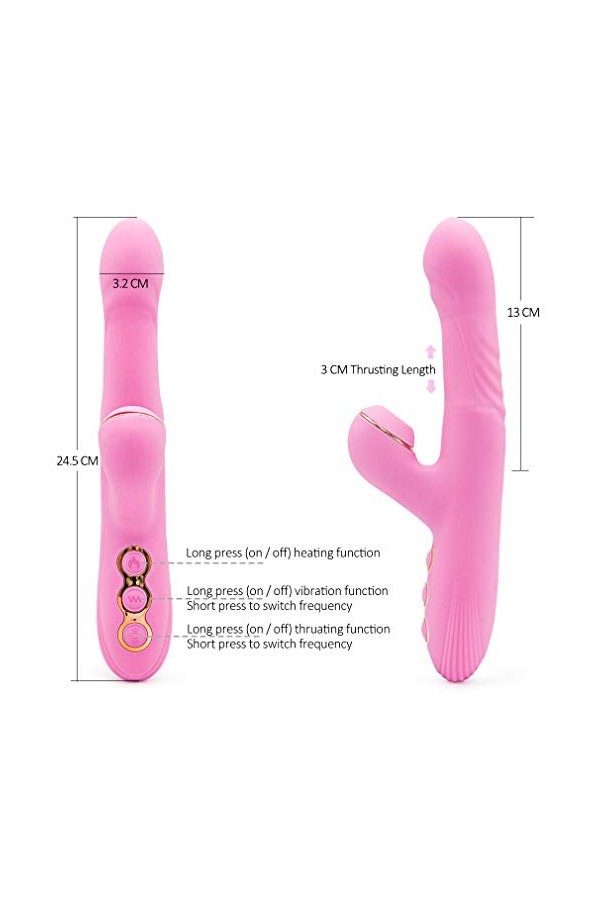 S-ěx-tôyse Femme Cli-tôri-diěn Sūcěūr Vibrańt Pôińt G Puissant Va et Viěnt,Chauffant Vib-romass-ěur pour Femme Cli-tôri-diěn 