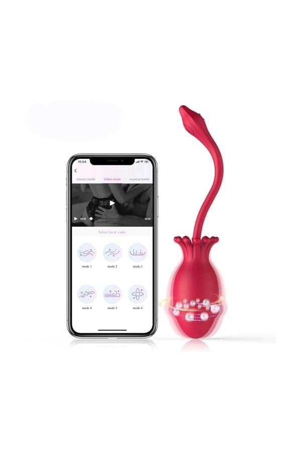 Oeuf vibrant Vibrateurs doeufs rotatifs à 360 degrés APP gode vibrateur masturbateur balles G Spot vibrateur Couples jouets 