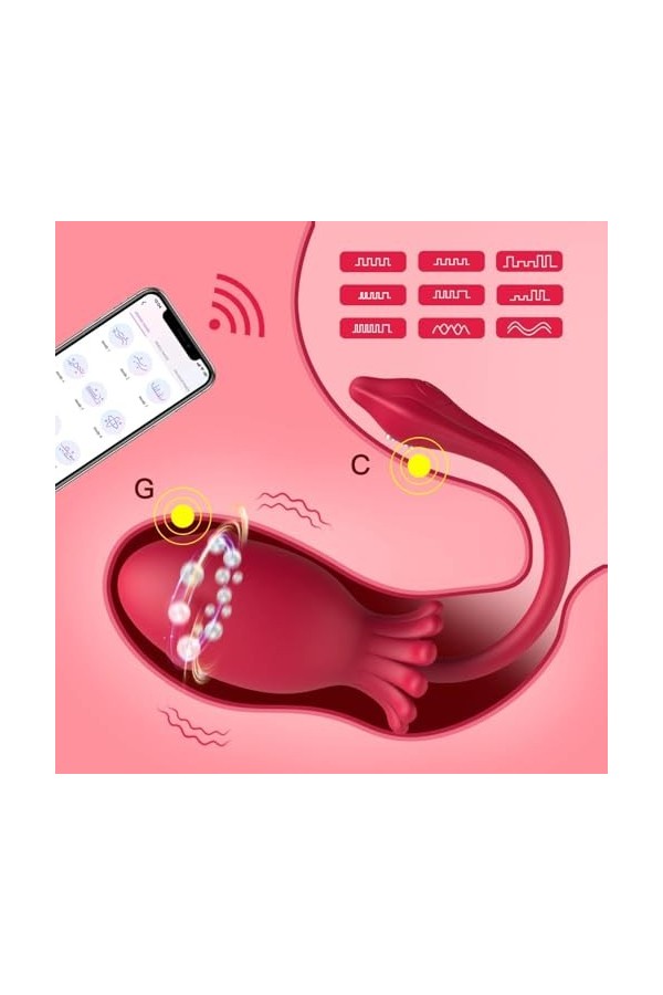 Oeuf vibrant Vibrateurs doeufs rotatifs à 360 degrés APP gode vibrateur masturbateur balles G Spot vibrateur Couples jouets 