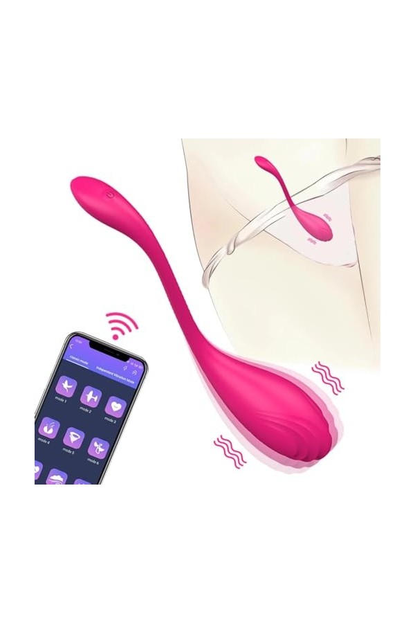 Oeuf vibrant Pour – vibrateur dœuf vibrant pour femmes, contrôle par application, culotte portable, masturbateur point G, go