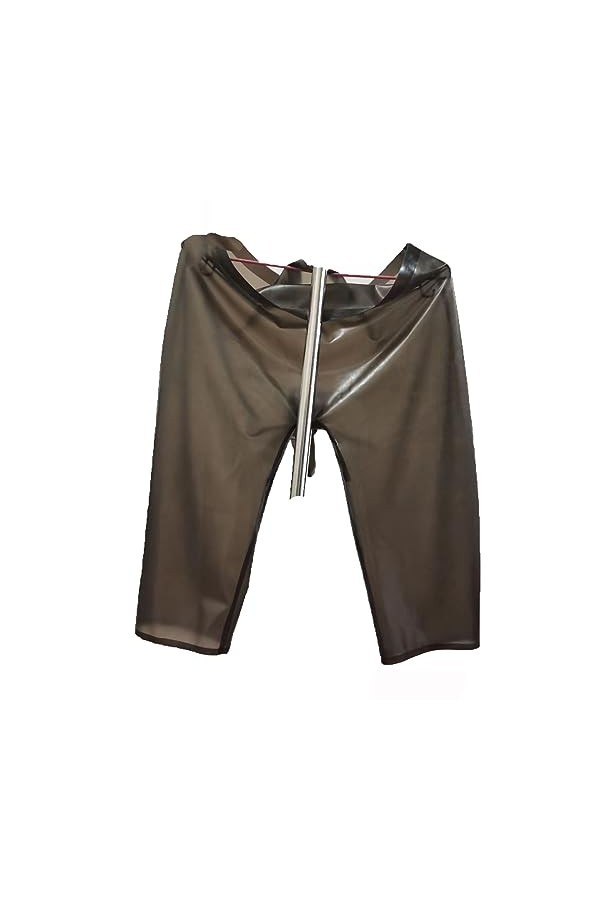 RVLAUGOAA Hommes Culottes en Latex Shorts en Latex Caleçons en Latex Boxers en Latex Slips en Latex sous-vêtements en Latex 