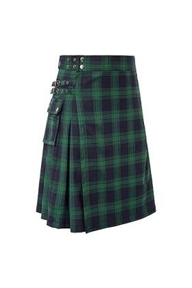 Kilt écossais tendance pour homme - Culotte écossaise à carreaux - Jupe moderne - Robe individuelle - Vintage - Décontractée 