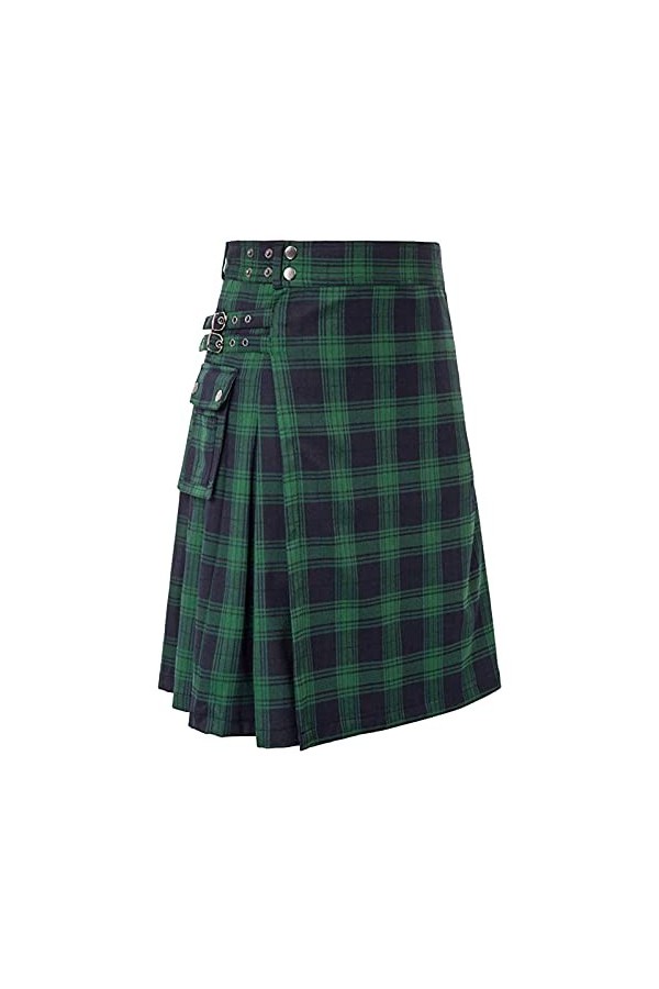 Kilt écossais tendance pour homme - Culotte écossaise à carreaux - Jupe moderne - Robe individuelle - Vintage - Décontractée 
