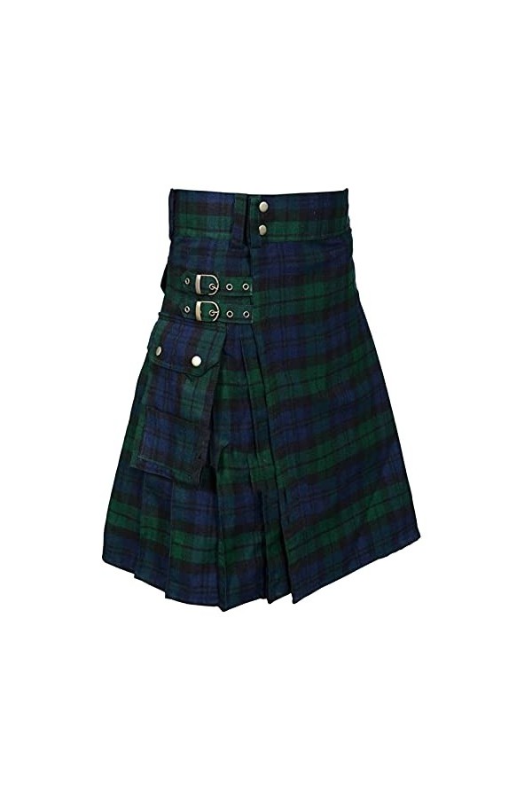 Kilt écossais tendance pour homme - Culotte écossaise à carreaux - Jupe moderne - Robe individuelle - Vintage - Décontractée 