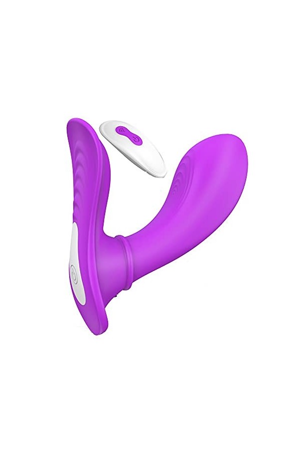 Point G Rabbit Vibromasseurs Feminin Clitoridien 10 Modes de Vibration&Léchage et 5 Modes de Pulsations, Vibromasseur pour Fe