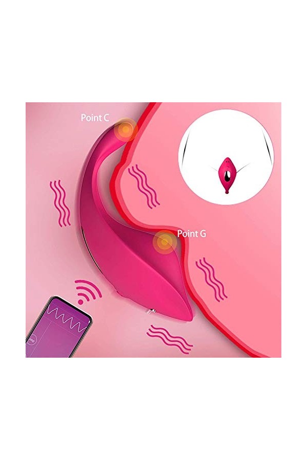 Mini Culotte Víbränté Telecommande sans Fil Silencieux Vībrātiøns de Fréquence,Vibrómầssęur Vîbrànt Femme Poînt G Analę et Cl