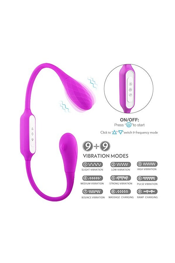 Double Tete Vibrante pour Femme S?? ???? Feṃṃe Làngùê Vìbràntê pour Femme Vìbrọ-màsśêùr Clìtọr-ìdì-ên Sućêùr Stimulàtêùr