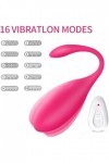 Oeuf vibrant Vibrateur masturbateur contrôle du gel de silice 16 vitesses oeufs vibrants jouet sexuel Pour femmes masturbateu