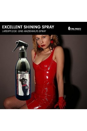 Excellent Spray brillant 250 ml I Huile pour latex I Soin professionnel du caoutchouc et aide à lhabillage économique I Soin