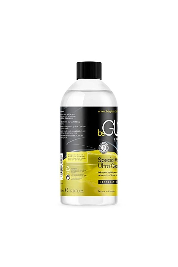 beGLOSS Special Wash Laque - Faux Cuir 500 - Vêtements à effet mouillé – vêtements en PU - nettoyant spécial - nettoyer faux