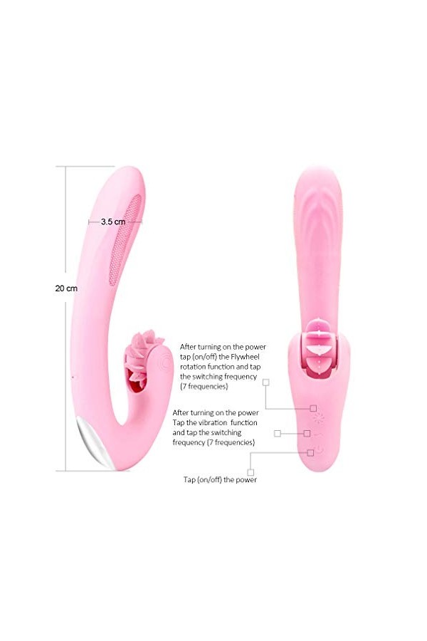 Lāngue S?? ṫℴýs F?mme Sîlicℴ?e Vìbrọ-màsśêùr Clìtọr-ìdì-ên Vibromasseur Puissant Rechargeable avec Silicone Étanche TX4175