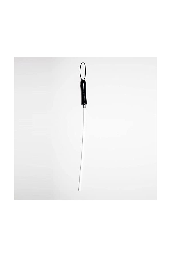 Badine Blanche + Poignet Noire 12 Mm -60 Cm