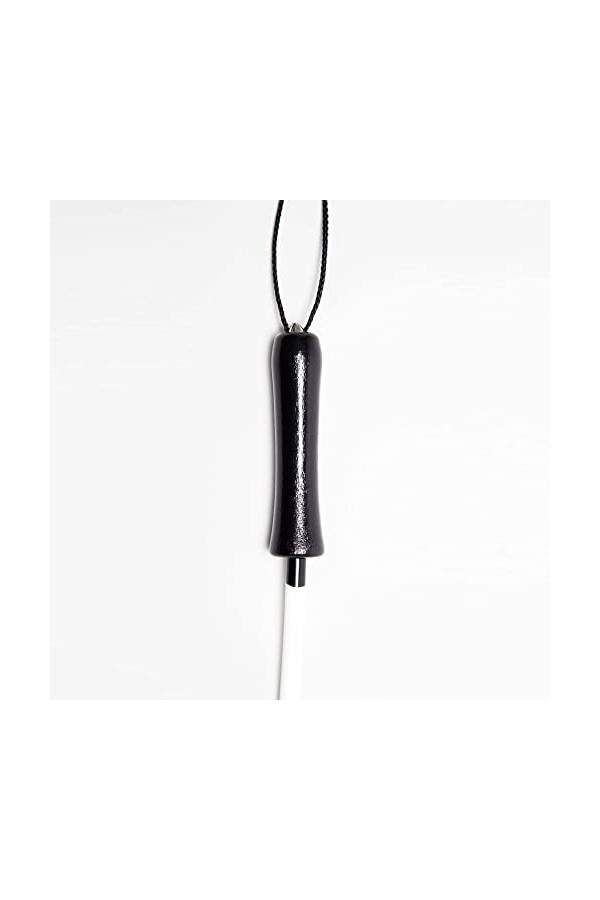 Badine Blanche + Poignet Noire 12 Mm -60 Cm