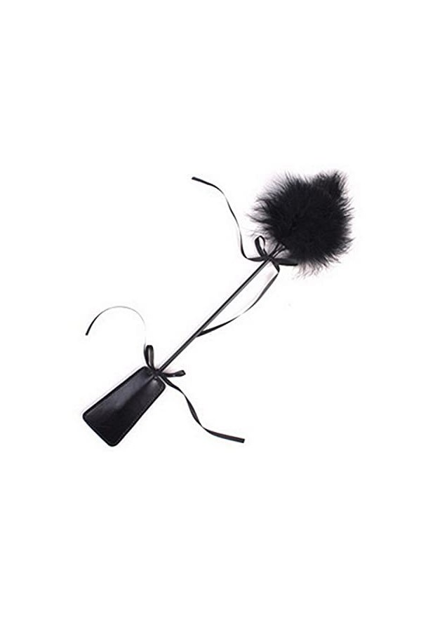 Sexy Feather clapping Feather stick Teaching PET clapping Adult couple flirting Toy Noir 