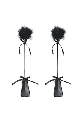 Sexy Feather clapping Feather stick Teaching PET clapping Adult couple flirting Toy Noir 