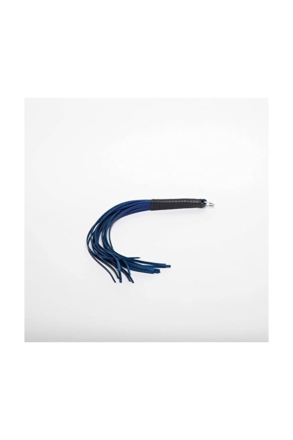 Martinet 16 Lanieres Cuir Bleu 45cm