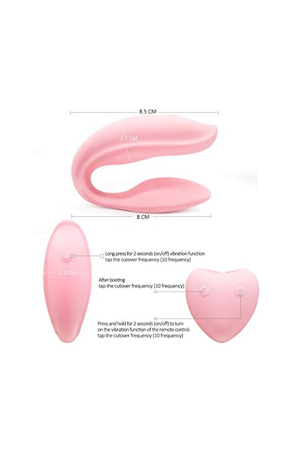 Vìbromässěur Vìbränt Femme Type U Mässěur, Vìbrätěur Clìtorìdiěn Sěxūěl Femmes Puissant Pőińt ġ Rechargeable Silencieux Mini 