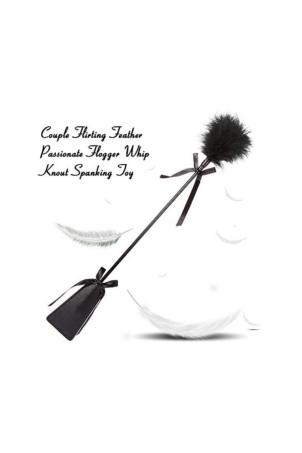 KTOO Couple Flirting Feather Passionate Flogger Fouet Knout Spanking Tease SM Fétiche PU Flagellez Battre exotique Adulte For