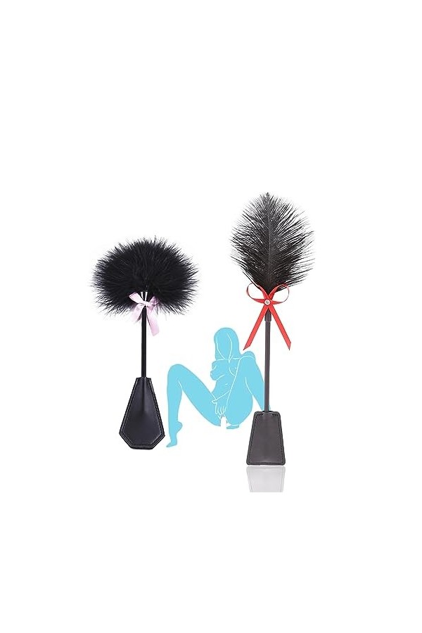 MelBiz Fouet de Massage en Cuir Fouet de Sport Lot de 2 