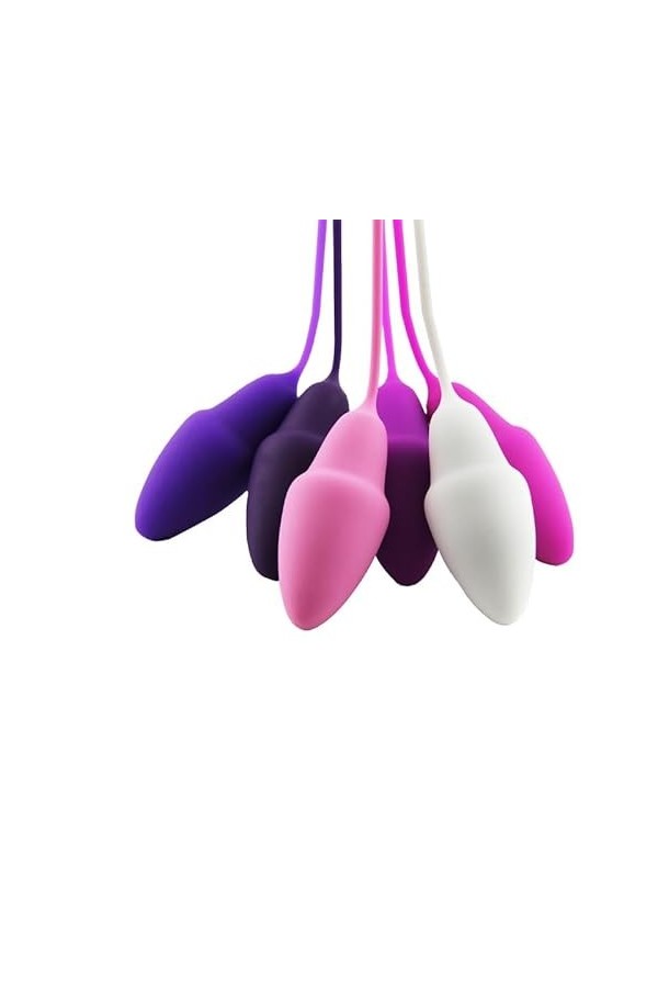 6pcs vaginalesBoules de Geisha Vîbrømásseúrs Pour Femme sans fil télécommande de Silicone,10 Fréquences De Vibration