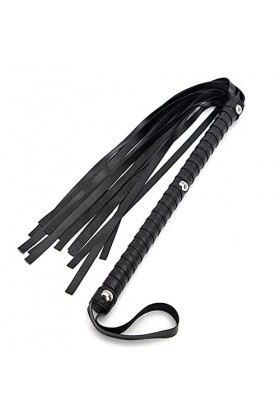 Articles de sexe fouet, manche longue, fouet en cuir, matériau en PVC, trois clous, fouet réglable, fouet décontracté, adulte