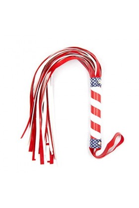 Articles dintérêt pour adultes fouet de flirt de haute qualité cuir rouge et blanc fouet court jouet fouet battement de paga