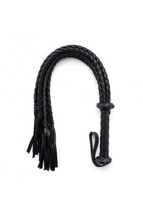 Marilia Couple de Fouet en Cuir Noir fournit Un Jeu damour