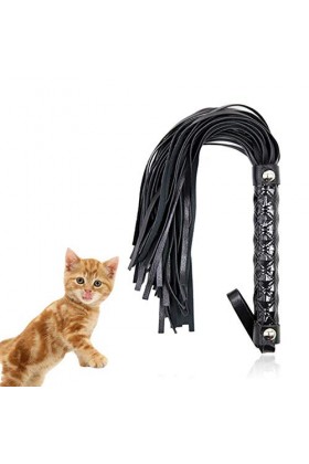 N-Keoboo Jeu Coquine de Fouet en Cuir texturé dispersé Noir Portable