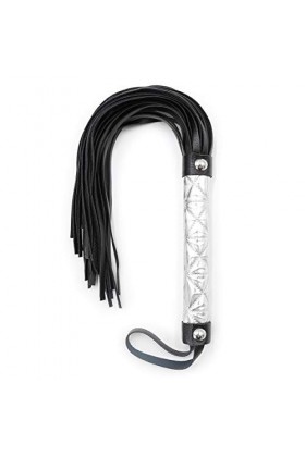 Rapidly Fouet en Cuir Cravache Flogger Bondage de S&M Fouet Massage Fouet Argent Accessoires de scène Flirter Jouets de Fessé