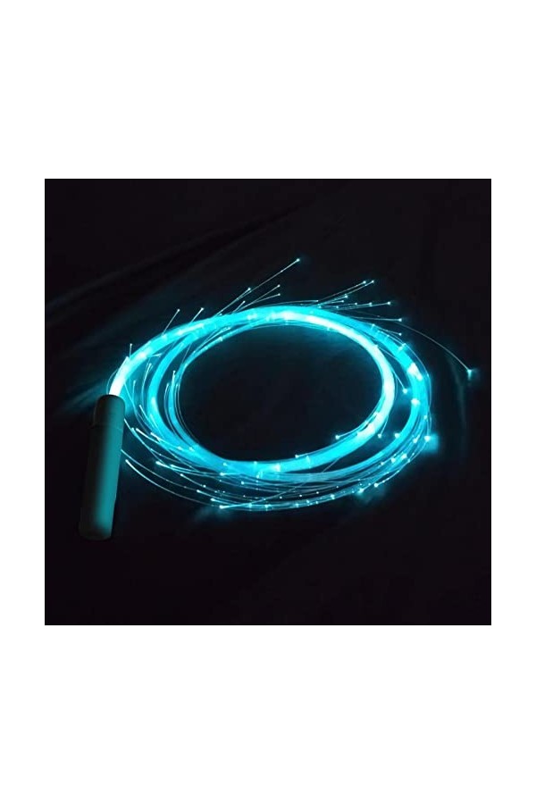 JINGAN Fouet Rave, Fouets Rave LED Rotatifs À 360 Degrés - Fouet À Fibre Optique Réutilisable Alimenté par Batterie, Fouets L