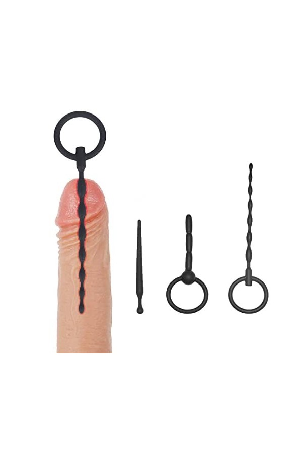 MS05-Kit 3 Pièces En Silicone Pour Homme Matériau Doux Pour La Peau ḊĨĻáţáţÈÛŔ ÛŔÈţŔÈ ĥŐmmÈ ŚŐņḊÈ pĻÛğ ţĨğÈ ÛŔĨņáĨŔÈ méḊĨcá