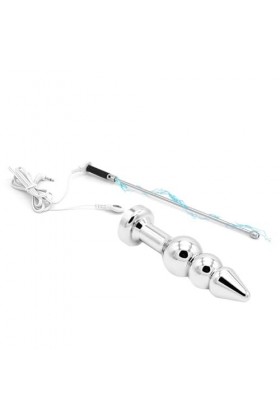 Jouet sexuel dentraînement pour hommes, bouchon Anal en métal à choc électrique, bouchon urétral creux, Tube urétral à choc 