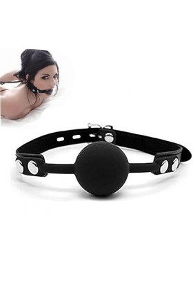 Boule à bouche ronde noire pour femmes et hommes, accessoires de fête Cosplay