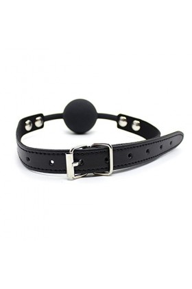 Boule à bouche ronde noire pour femmes et hommes, accessoires de fête Cosplay