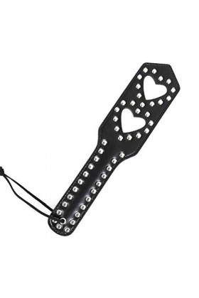 HUNTVE Paddle de fessée en Faux Cuir pour Adultes B-D-S-M Play, Noir