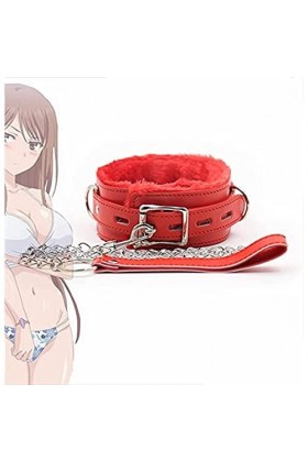 Collier zippé en cuir peluche réglable Ś?xu?ll?