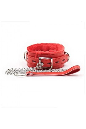 Collier zippé en cuir peluche réglable ??xtoy?e