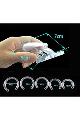 SEX-GONGZHU Support de Fixation pour orthèses pour Hommes Léger et Simple - avec 5 Boucles Transparent/Noir - C35 Transpar