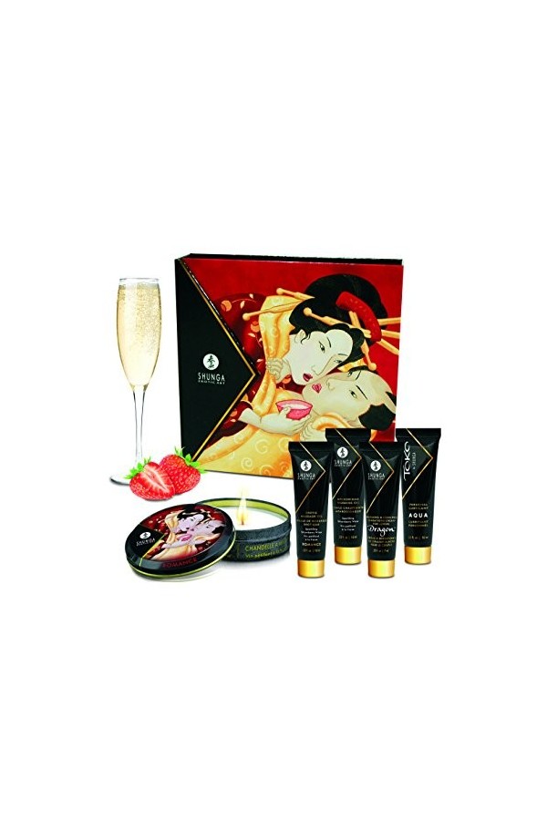 SHUNGA Kit Secret de Geisha Vin Pétillant/Fraise